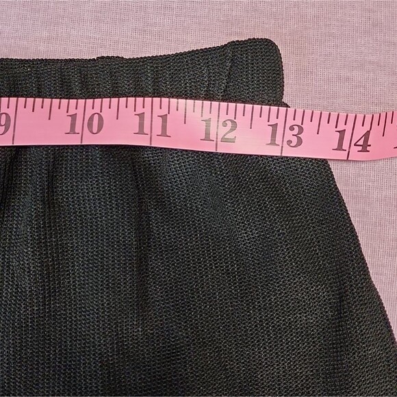 Ribbed stretch elastic waist beaded crop pants - Picture 5 of 6